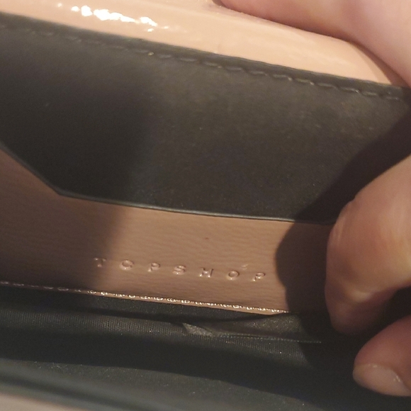 Topshop Pink and Gold Mini Bag with Chain - Picture 2 of 7